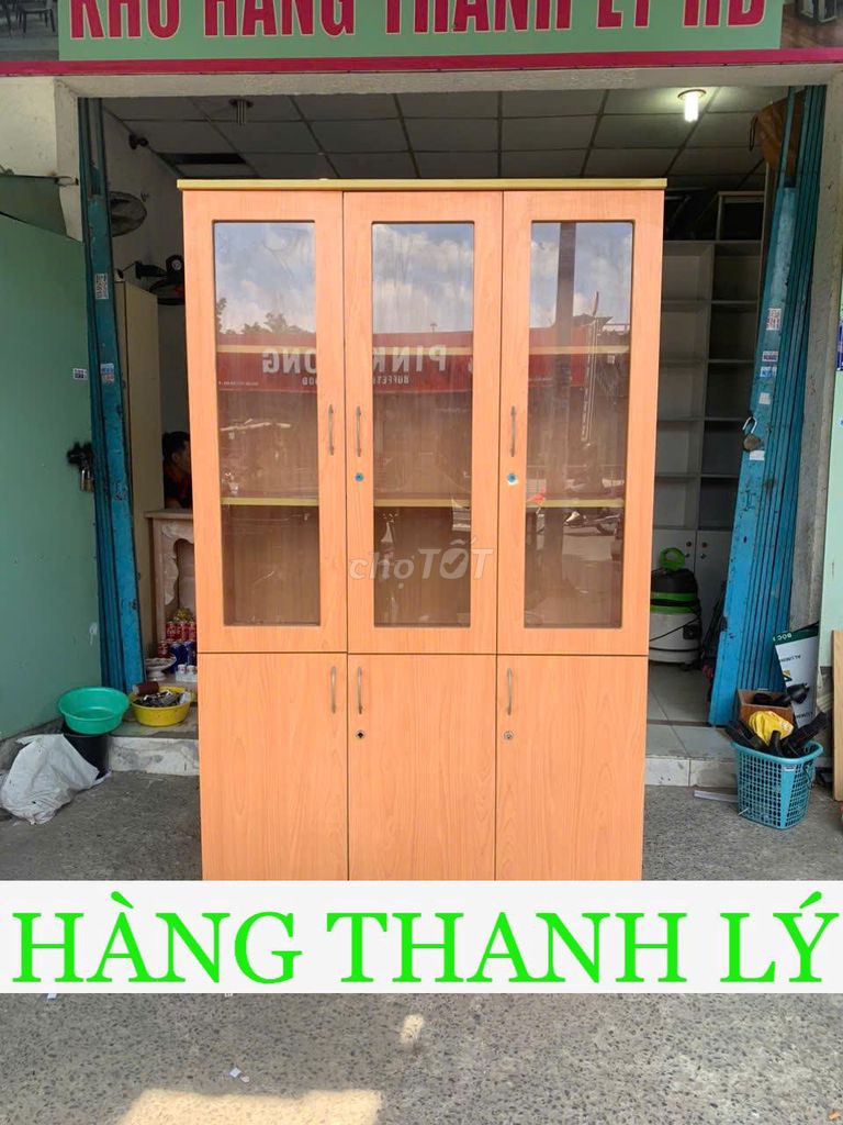 TỦ KÍNH TRƯNG BÀY GỔ MDF 1M2