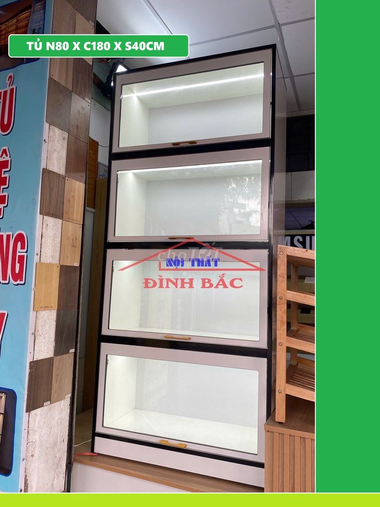 TỦ DECOR LEGO SÂU 40CM CÓ 4 CÁNH CỬA ỐP KÍNH LẬT . Mua bán Tủ, kệ gia đình tại Quận Gò Vấp Tp Hồ Chí Minh được đăng bởi XƯỞNG THI CÔNG NỘI THẤT TẠI TPHCM hình 1
