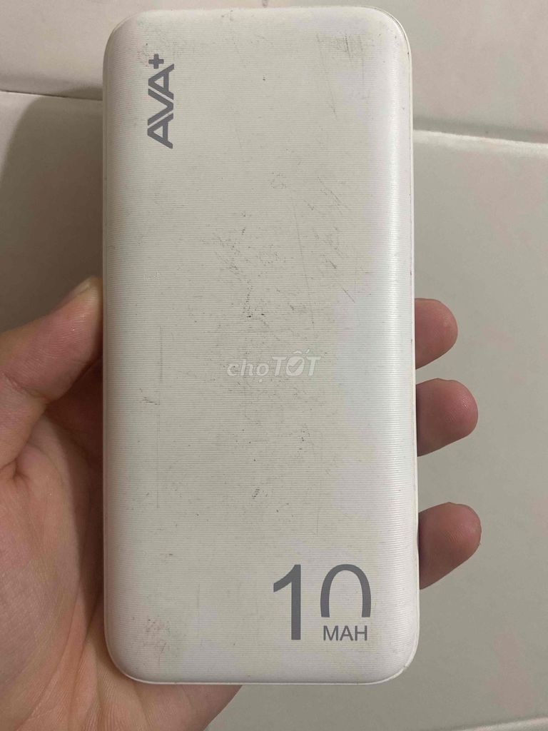 Sạc dự phòng AVA+ 10.000mAh Trắng. Mua bán Phụ kiện (Màn hình, Chuột...) tại Thành phố Vinh Nghệ An được đăng bởi Binh121011 hình 1