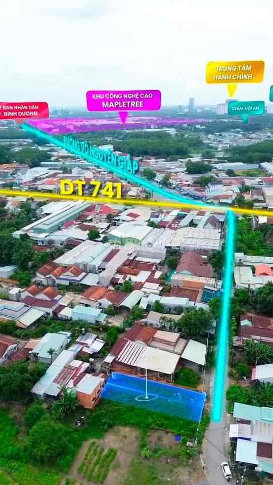 đất hoà lợi có 110m ODT ngay ngã 3 vào trung tâm tp mới và visip2