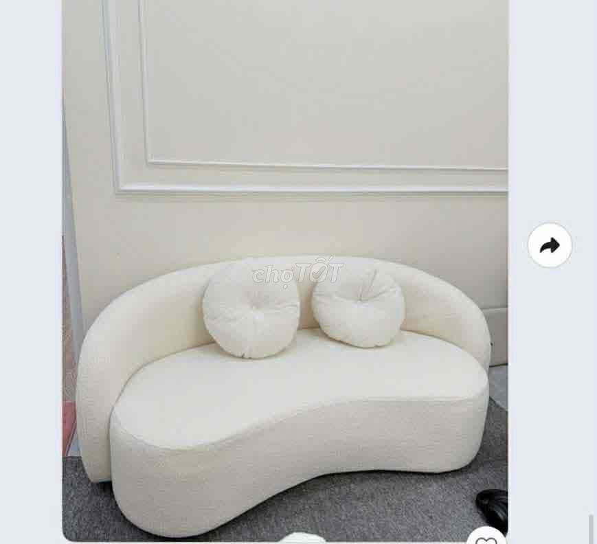 Sofa dáng cong vải lông cừu. Mua bán Bàn ghế tại Huyện Vĩnh Tường Vĩnh Phúc được đăng bởi Nội thất kiều my hình 1