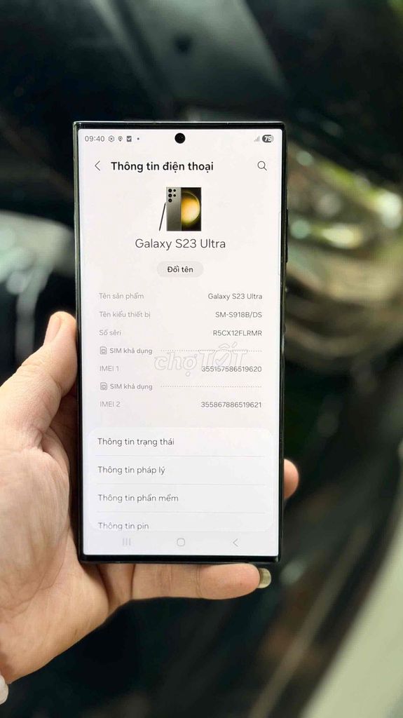 Samsung Galaxy S23 Ultra 8GB/256GB Xám 98%. Mua bán Điện thoại tại Quận Ngũ Hành Sơn Đà Nẵng được đăng bởi ttttt hình 1