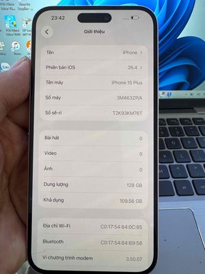 iPhone 15 Plus 128GB Hồng