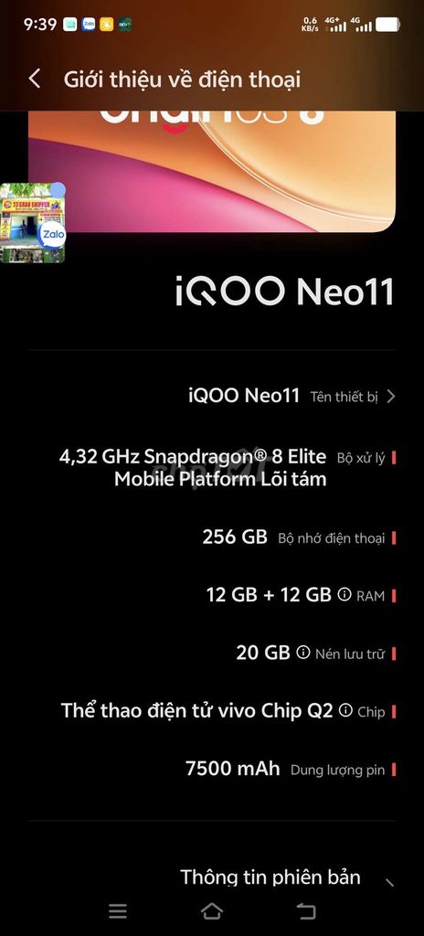 iQOO Neo11 256GB Snapdragon 8 Elite. Mua bán Điện thoại tại Thành Phố Đồng Hới Quảng Bình được đăng bởi le minh phuc hình 1