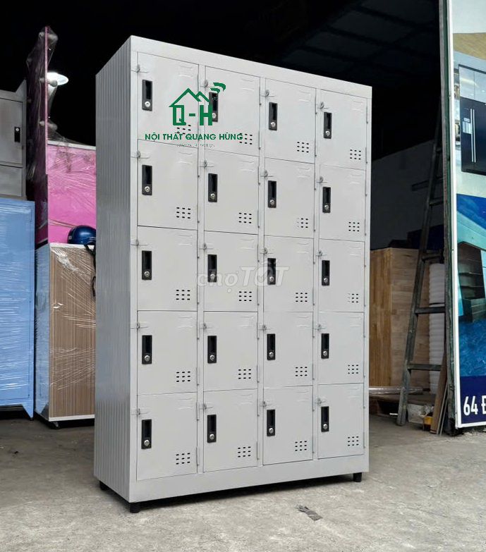 TỦ HỒ SƠ 20 CỬA TĨNH ĐIỆN MÀU XÁM= TỦ SẮT LOCKER