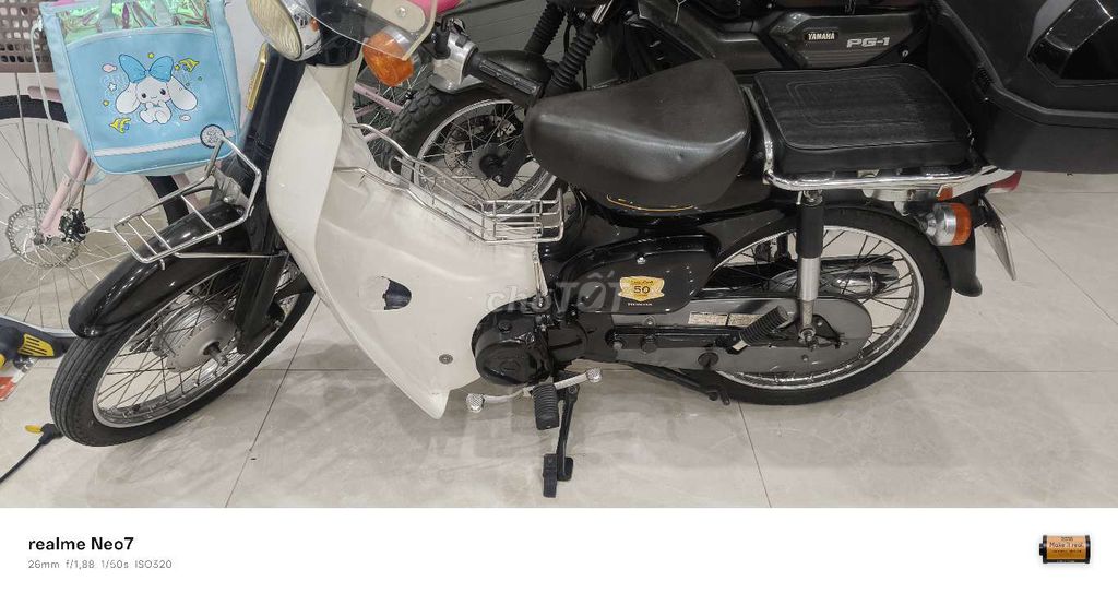 Honda Cub 50-летний юбилей Черно-белый Японский