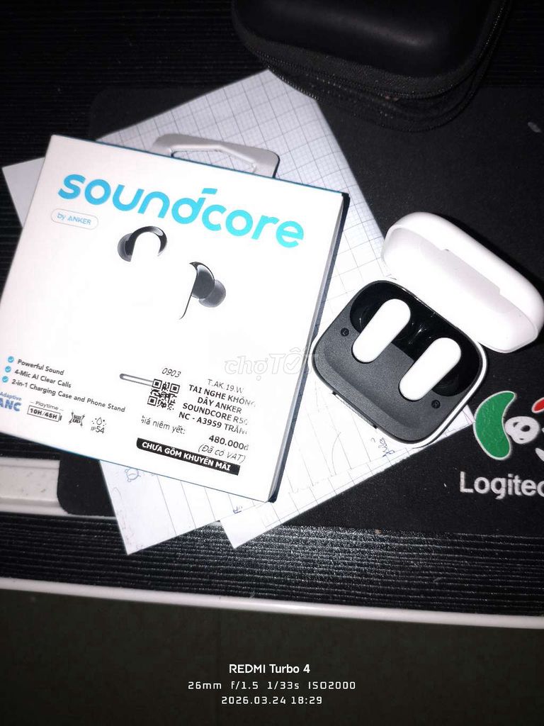 Tai nghe Anker Soundcore R50i NC Trắng. Mua bán Tivi, Âm thanh tại Thành phố Nha Trang Khánh Hòa được đăng bởi Anh Tien hình 1