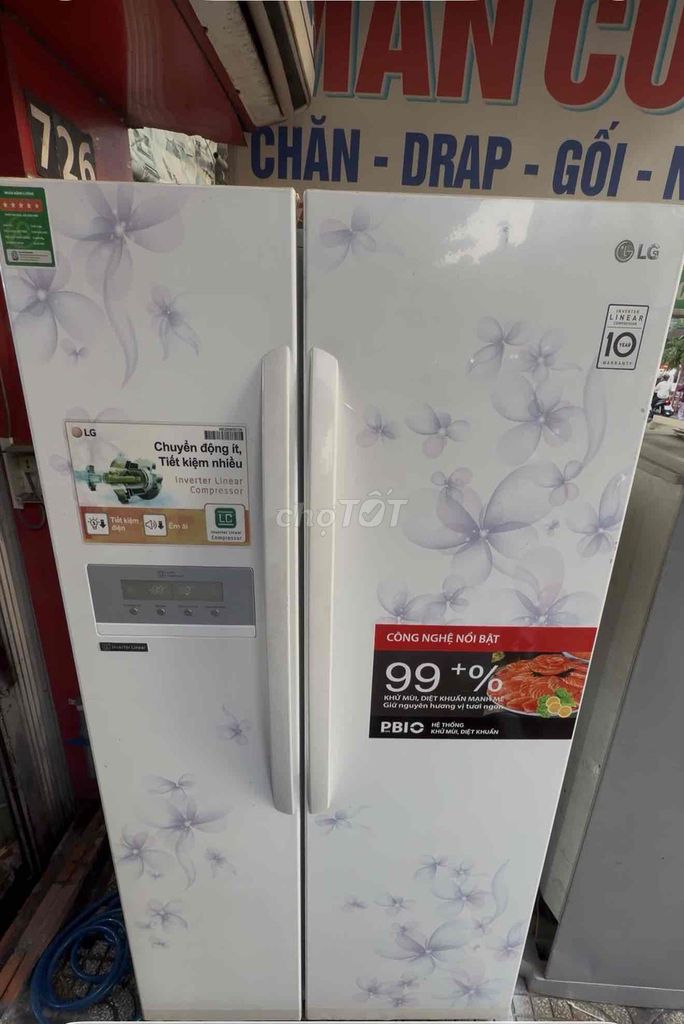 tủ lạnh side by side LG 600lit inverter. Mua bán Tủ lạnh tại Quận Gò Vấp Tp Hồ Chí Minh được đăng bởi Hoàng sang hình 1