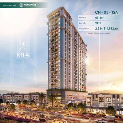 Apartment 63 m² · 2 bed · Mia Center Point