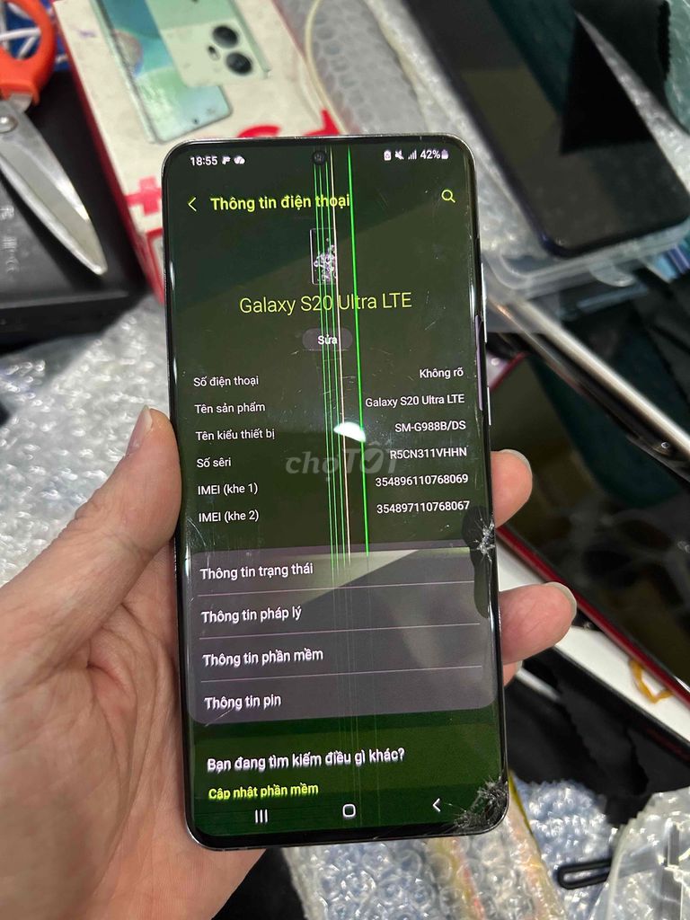 Bán Xác S20Ultra 2 sim Ram12/128 hỏng hẳn màn. Mua bán Điện thoại tại Quận Hà Đông Hà Nội được đăng bởi Mạnh Mobile hình 1
