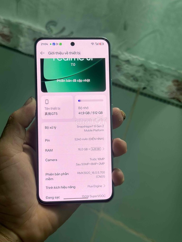 Realme GT 5 5G 16GB/512 8Gen2 rin ap full ngan hag. Mua bán Điện thoại tại Huyện Cao Lãnh Đồng Tháp được đăng bởi minh dt zin 66 hình 1
