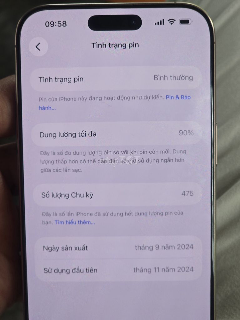 Apple iPhone 16 Pro Max 98%. Mua bán Điện thoại tại Thành phố Nha Trang Khánh Hòa được đăng bởi Bão Phan Đình hình 1