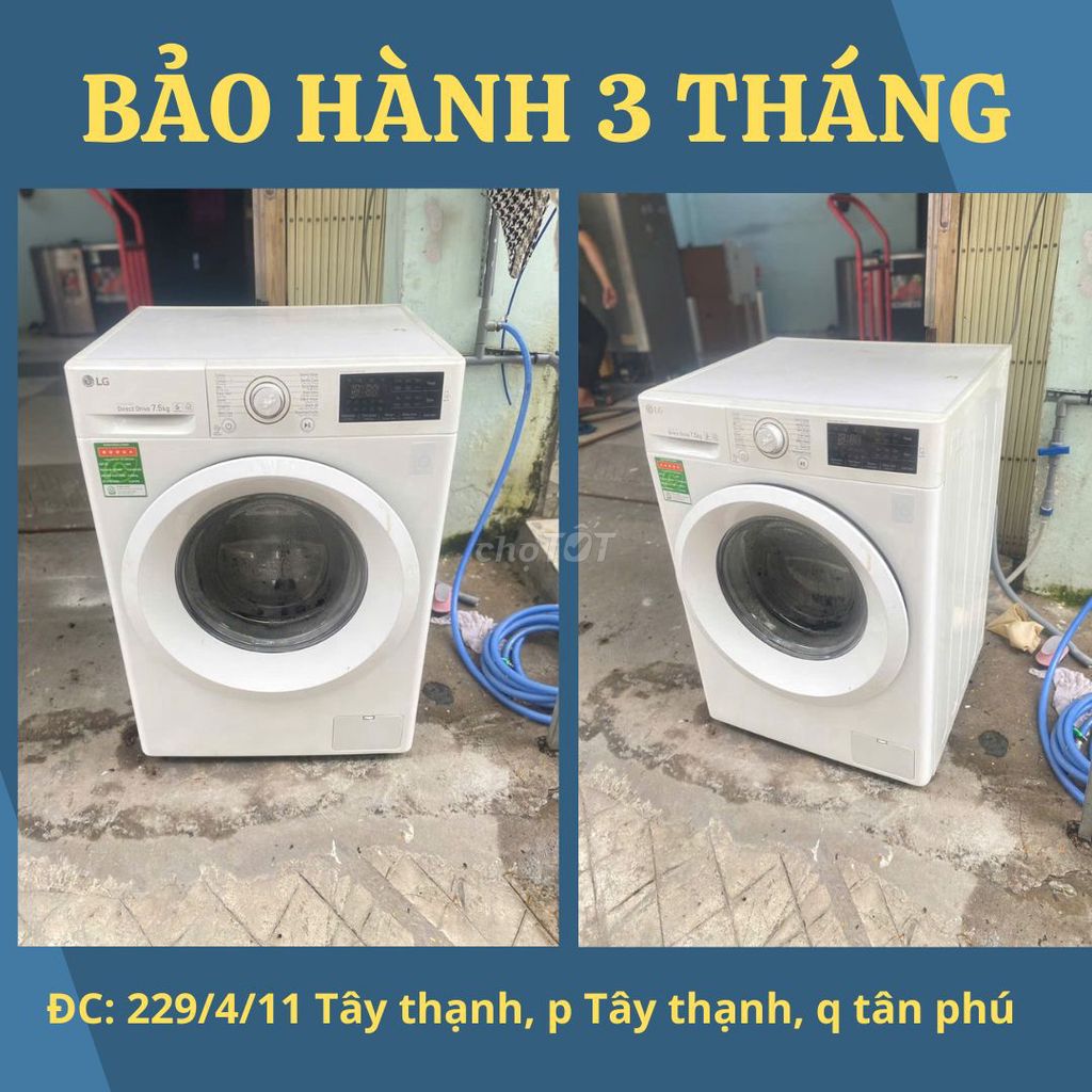 BH 3 THÁNG= LG 7,5KG = MÁY INVERTER= BAO CÔNG LẮP