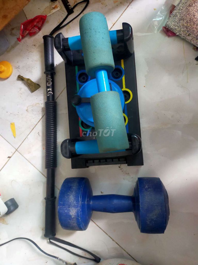 Pass tạ tay, thanh gập, bàn hít đất 200k 8 món