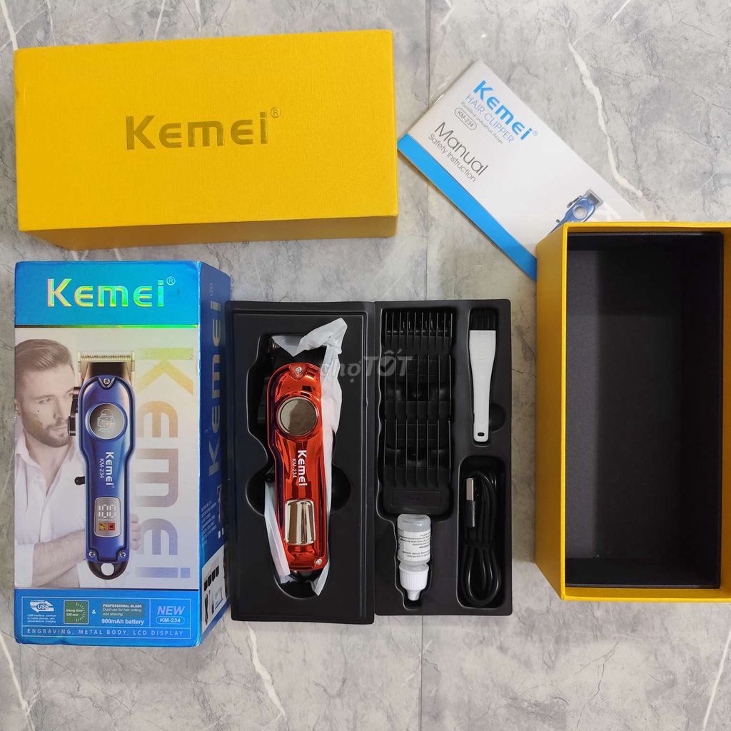 Tông đơ Kemei KM-234 Đỏ. Mua bán Nội thất, đồ gia dụng khác tại Quận 3 Tp Hồ Chí Minh được đăng bởi Bán hàng lạ hình 1