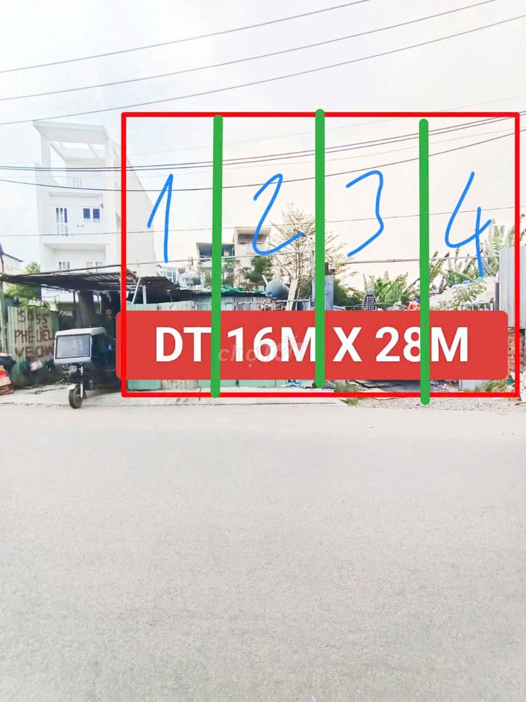 4 LÔ ĐẤT MẶT TIỀN ĐƯỜNG 22 LINH ĐÔNG -DT 16 X 28M- SỔ RIÊNG