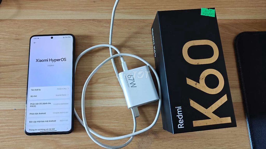 Xiaomi Redmi K60 256GB Đen Như mới. Mua bán Điện thoại tại Thành phố Thái Nguyên Thái Nguyên được đăng bởi Nguyễn Việt Dũng hình 1