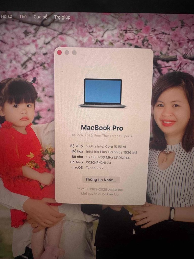 Apple MacBook Pro i5 13 inch 16GB/1TB. Mua bán Laptop tại Quận Long Biên Hà Nội được đăng bởi vũ văn hiệp hình 1
