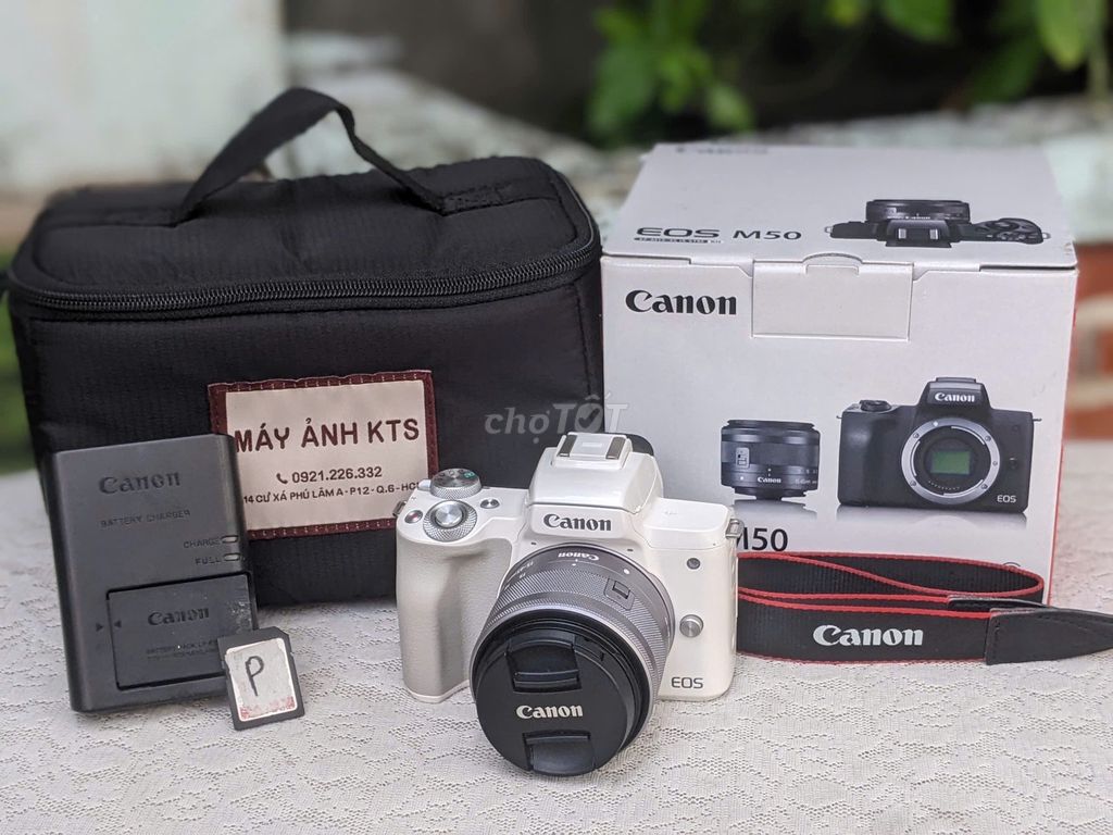 [Máy ảnh KTS] Canon M50 Trắng kèm lens 15-45MM. Mua bán Máy ảnh, Máy quay tại Quận 6 Tp Hồ Chí Minh được đăng bởi may anh KTS hình 1