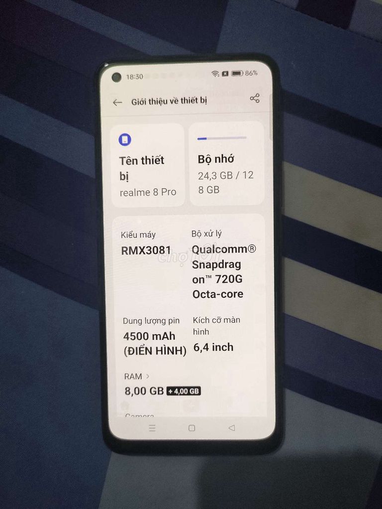 Realme 8 pro RAM8/128G