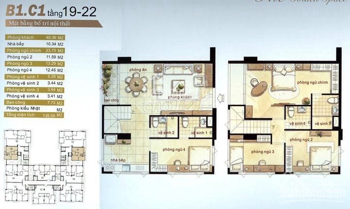 Căn THÔNG TẦNG (Duplex)chung cư Hoàng Kim Thế Gia135m2,4PN,4WC,SỔ HỒNG