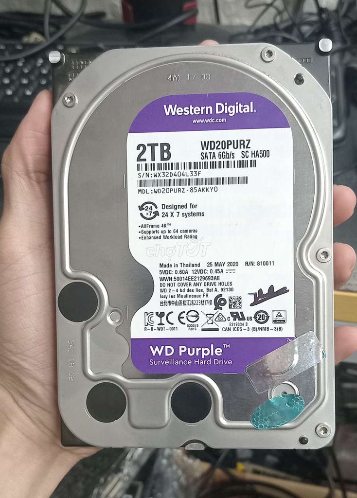 Ổ CỨNG HDD WESTERN DIGITAL WD 2TB 3.5" SATA 3