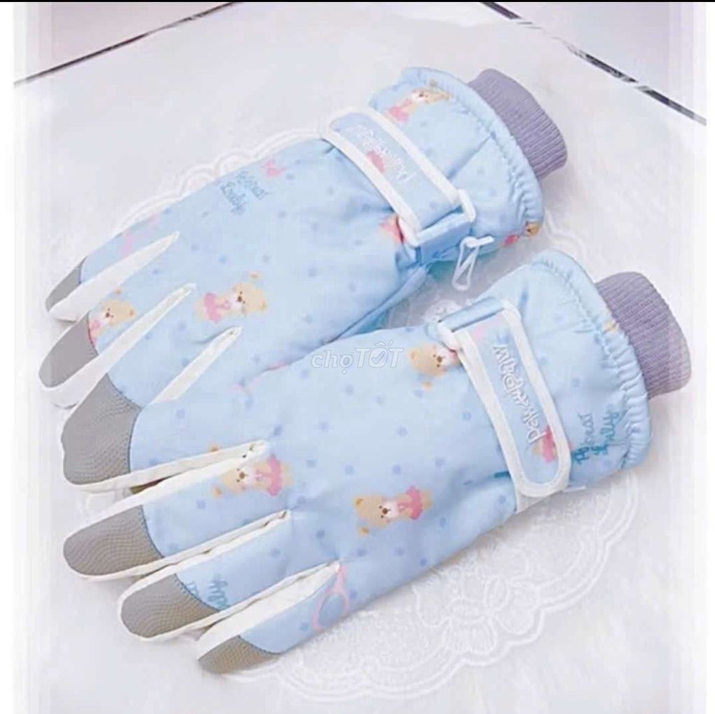Găng tay nữ lót bông xanh dương. Mua bán Phụ kiện thời trang khác tại Thành phố Vĩnh Long Vĩnh Long được đăng bởi ST STORE chuyên sỉ hình 1