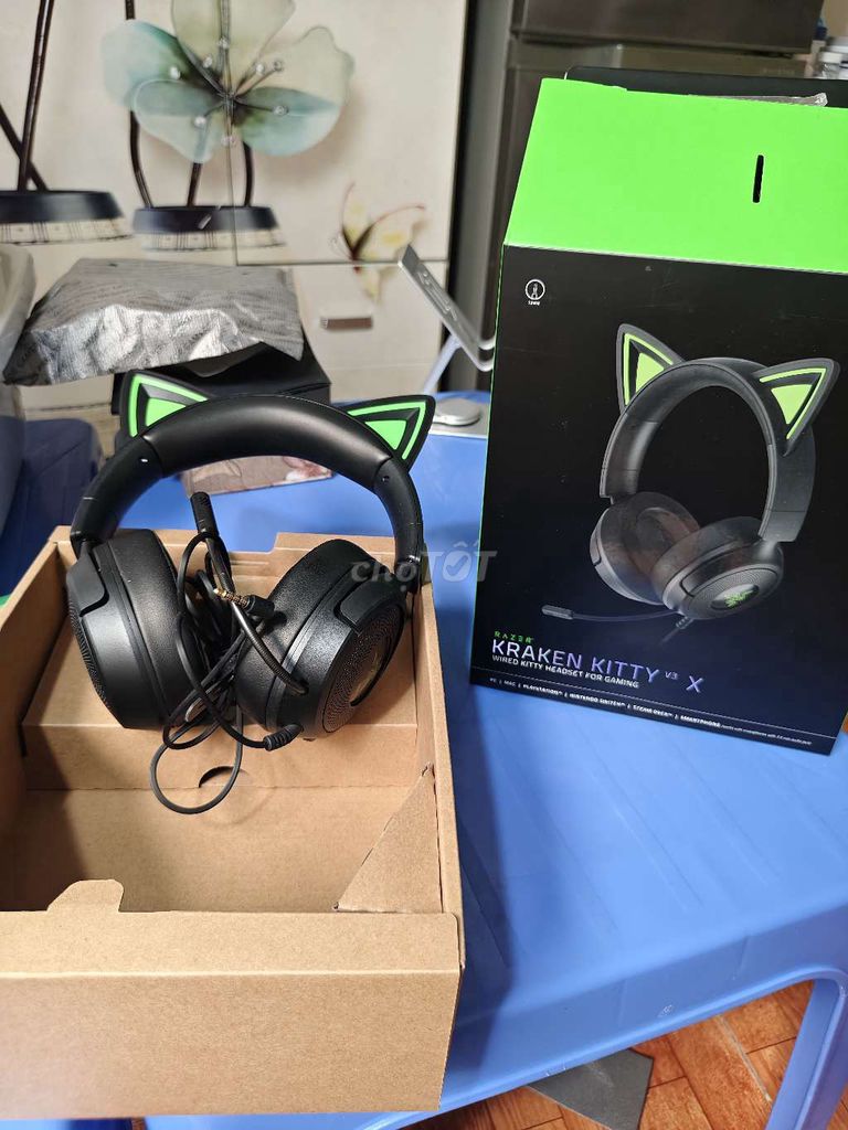 Tai nghe gaming Razer Kraken Kitty V3X Đen Như mới. Mua bán Tivi, Âm thanh tại Quận Long Biên Hà Nội được đăng bởi Thái Việt hình 1