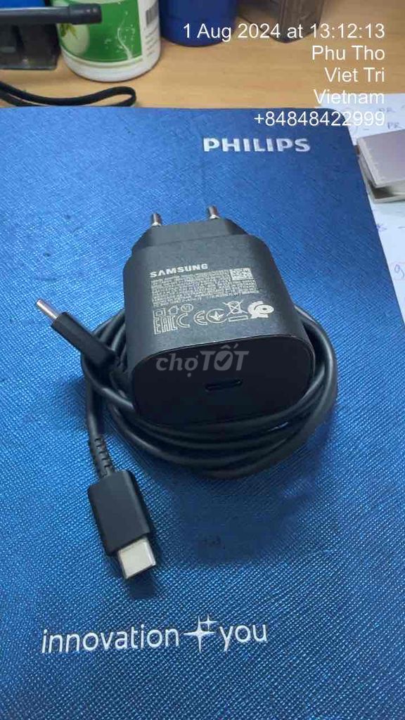 Sạc siêu nhanh Samsung chính hãng 25w C-C kèm cáp