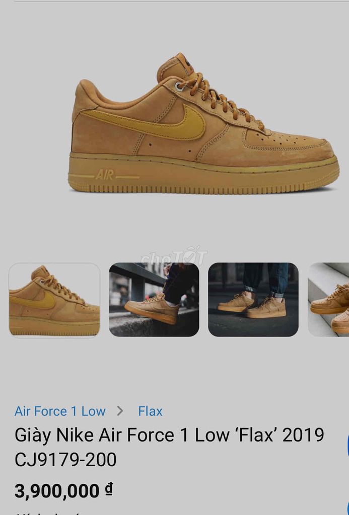 Giày Nike AF 1 Da Bò - Chính Hãng - Size 40