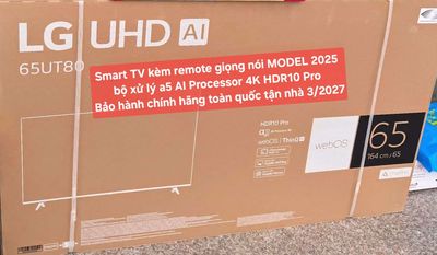 TV 4K LG 65UT8050 65in MODEL 2025 Bảo Hành 3/2027. Mua bán Tivi, Âm thanh tại Quận 8 Tp Hồ Chí Minh được đăng bởi Nguyen nguyen