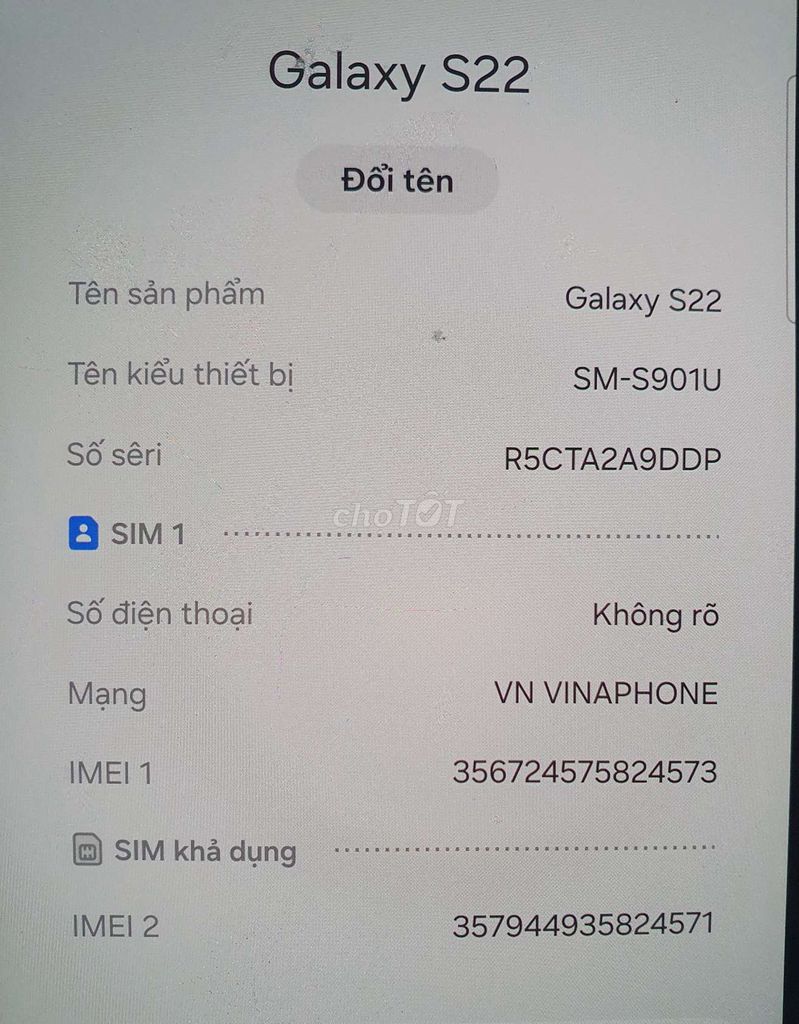 Samsung Galaxy S22 5G 256GB USA. Mua bán Điện thoại tại Quận Liên Chiểu Đà Nẵng được đăng bởi Loan Pham hình 1