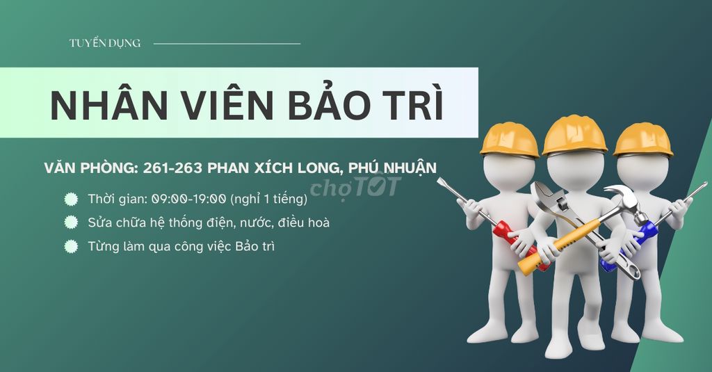 Nhân Viên Bảo Trì Nhà Hàng