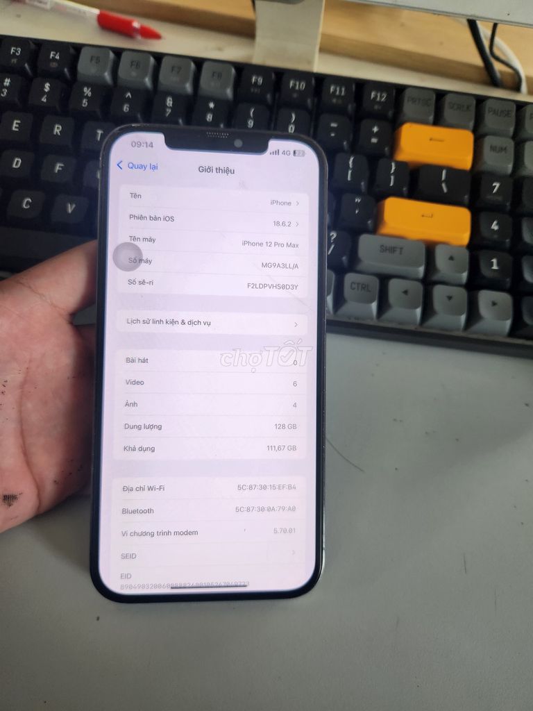 Apple iPhone 12 Pro Max 128GB Xám. Mua bán Điện thoại tại Huyện Bình Sơn Quảng Ngãi được đăng bởi Văn Lê hình 1
