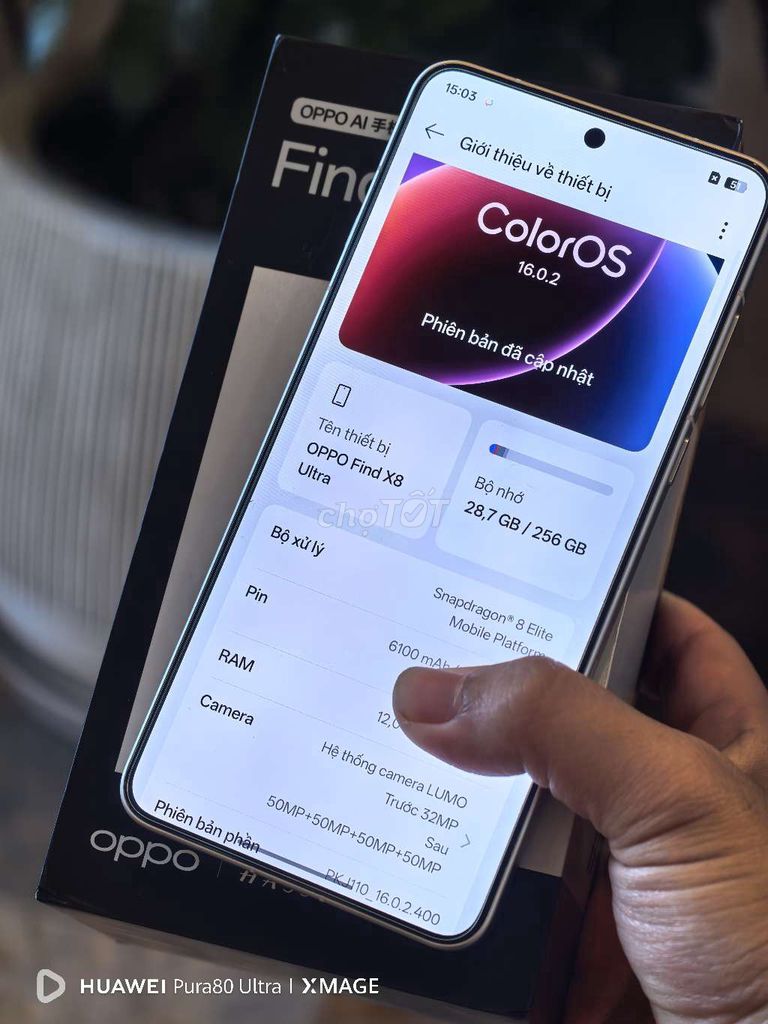 Oppo Find X8 Ultra 256GB Trắng. Mua bán Điện thoại tại Quận Ngũ Hành Sơn Đà Nẵng được đăng bởi Nguyễn Văn Linh hình 1