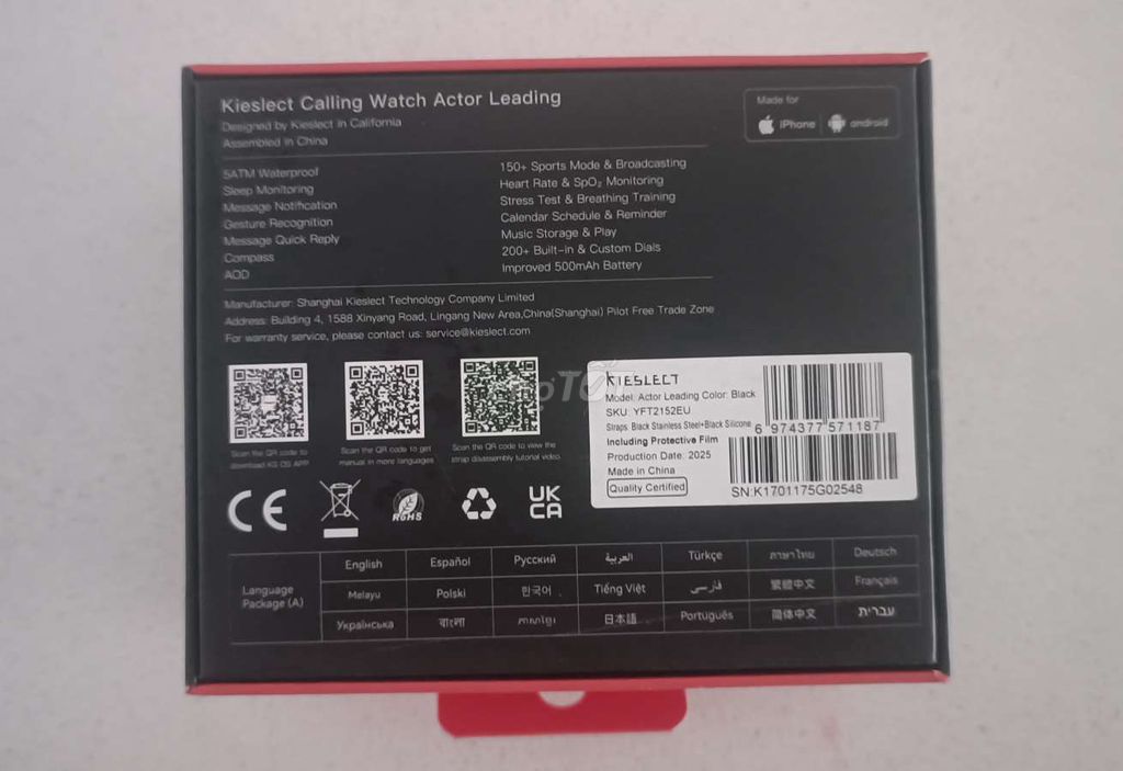 Smartwatch kieslect actor leading mới mua, đẹp