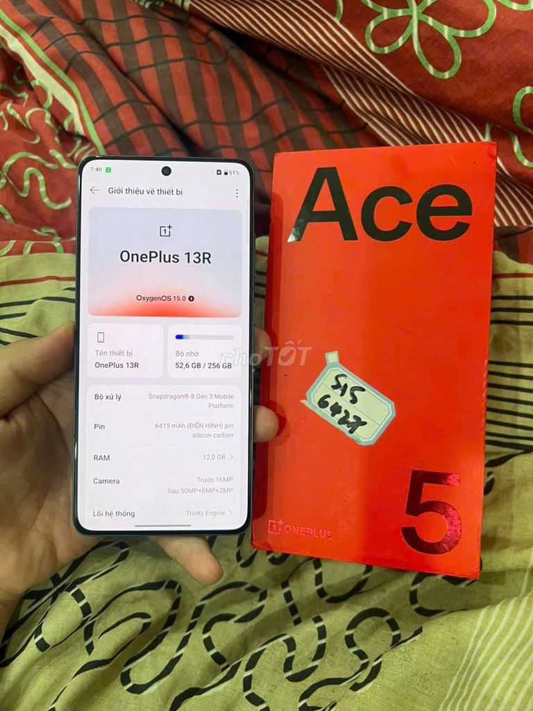 OnePlus 13R bán hoặc gl. Mua bán Điện thoại tại Quận Hoàng Mai Hà Nội được đăng bởi Jacking Son hình 1