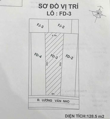 Mặt tiền Lương Văn Nho chỉ 54.5tr/m2