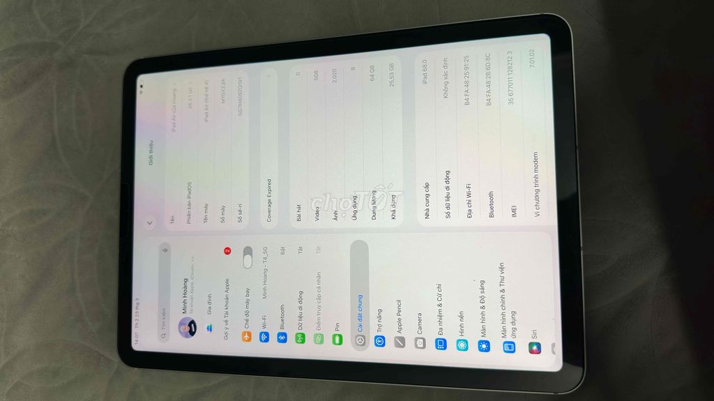 Apple iPad Air 4 64GB Bạc J/A lắp sim. Mua bán Máy tính bảng tại Quận Thanh Xuân Hà Nội được đăng bởi HoangBill hình 1