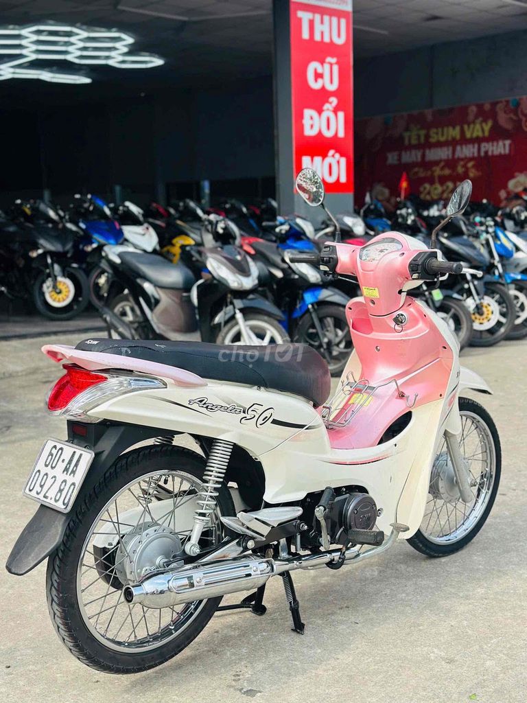 SYM Angela 50 Trắng hồng. Mua bán Xe máy tại Thành phố Thuận An Bình Dương được đăng bởi Quân Anh Phạm hình 6