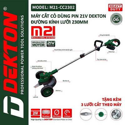 Máy cắt cỏ dùng Pin - Dekton M21-CC2302