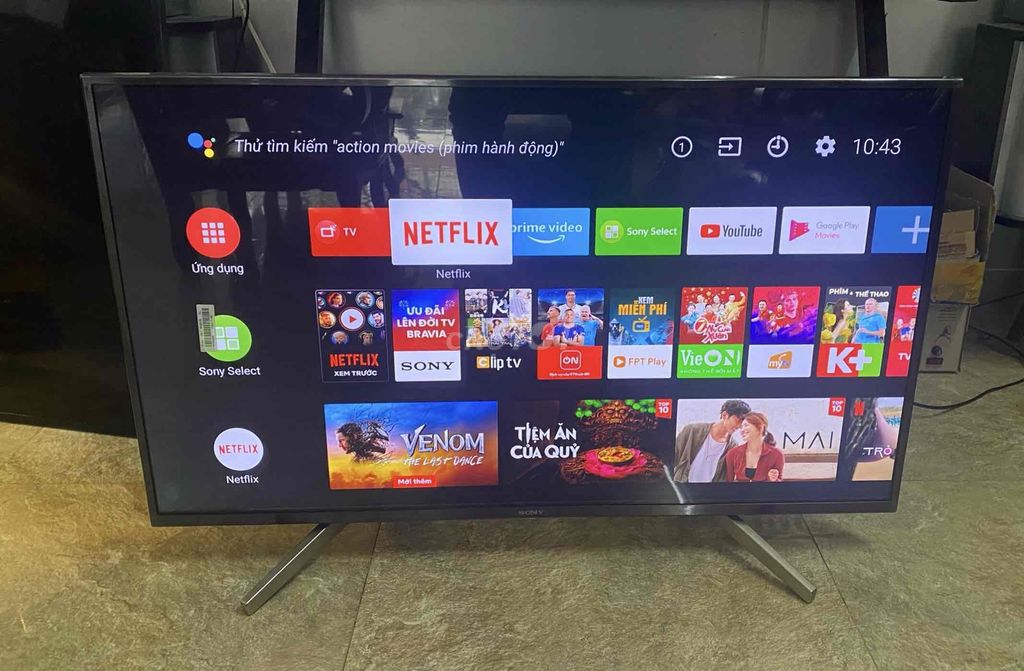 Smart Tivi Sony 43inch 4K Android Giọng Nói 98%