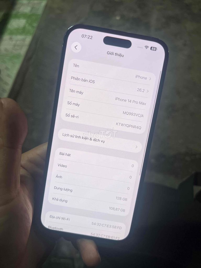 iPhone 14 Pro Max Tím 128GB pin 75%. Mua bán Điện thoại tại Thành phố Thuận An Bình Dương được đăng bởi Trung Apple Ko bán góp hình 1