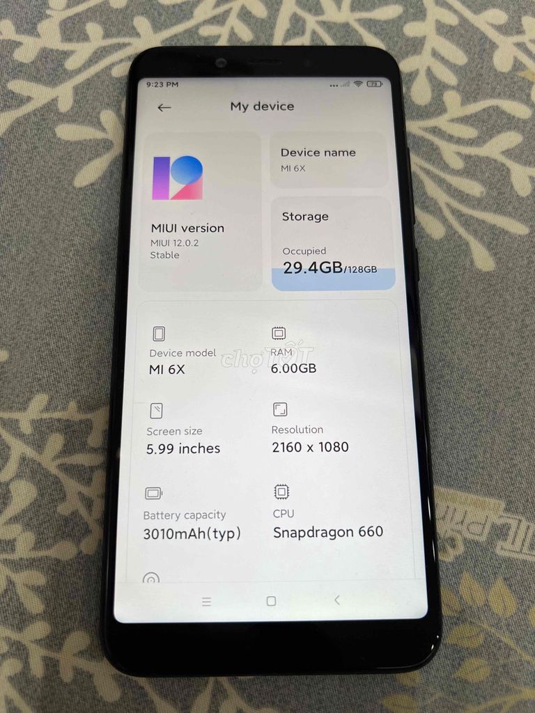 Xiaomi Mi 6X Đen 128GB. Mua bán Điện thoại tại Quận 8 Tp Hồ Chí Minh được đăng bởi Giang Chí Vĩ hình 1