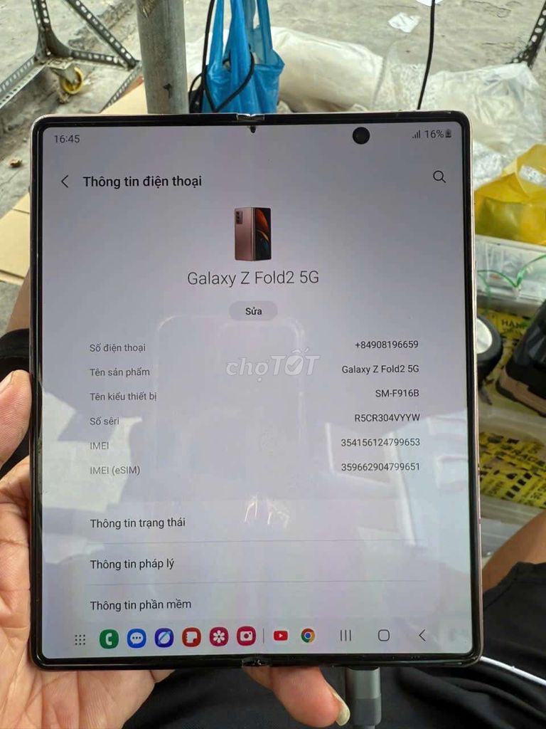  Galaxy Z Fold2 5G 256GB zin trải nghiệm . Mua bán Điện thoại tại Quận 8 Tp Hồ Chí Minh được đăng bởi Thiên Hòa mobile  hình 1