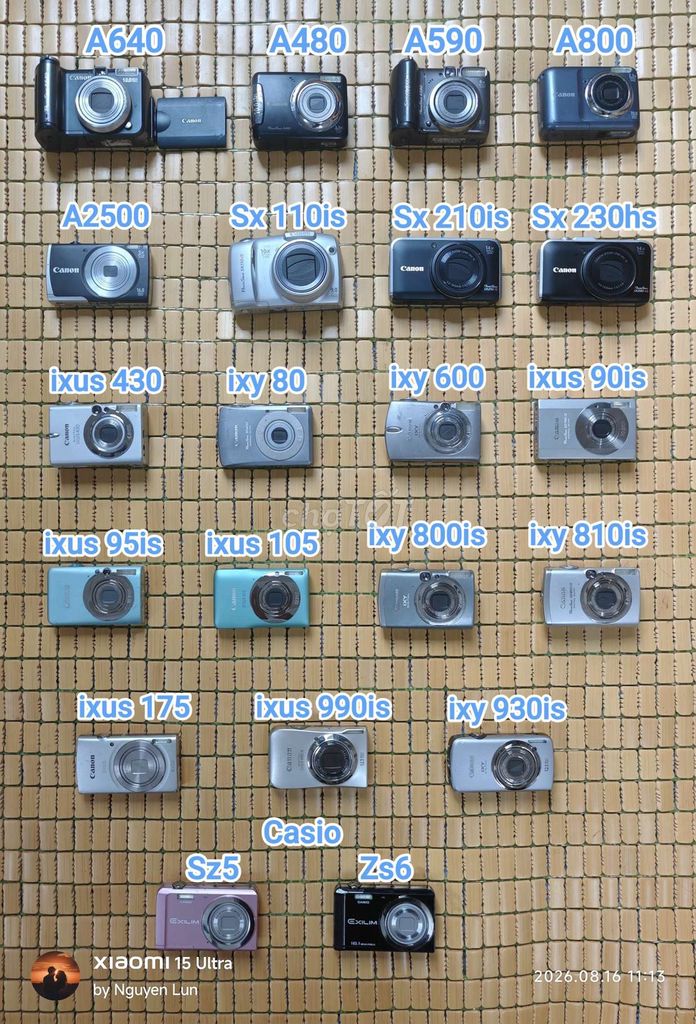 Máy ảnh Canon + Casio. Mua bán Máy ảnh, Máy quay tại Quận Hai Bà Trưng Hà Nội được đăng bởi Linh hình 1