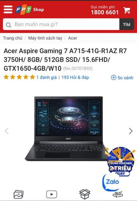 Bán laptop acer gaming