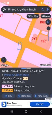 Bán đất mặt tiền Hùng Vương xã phước an cũ , nhơn trạch , tp đồng nai