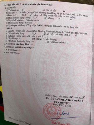 chính chủ cần bán nhà mặt tiền Trần Quang Khải , q1.. Mua bán nhà ở tại Quận 1 Tp Hồ Chí Minh được đăng bởi Nam Nguyễn