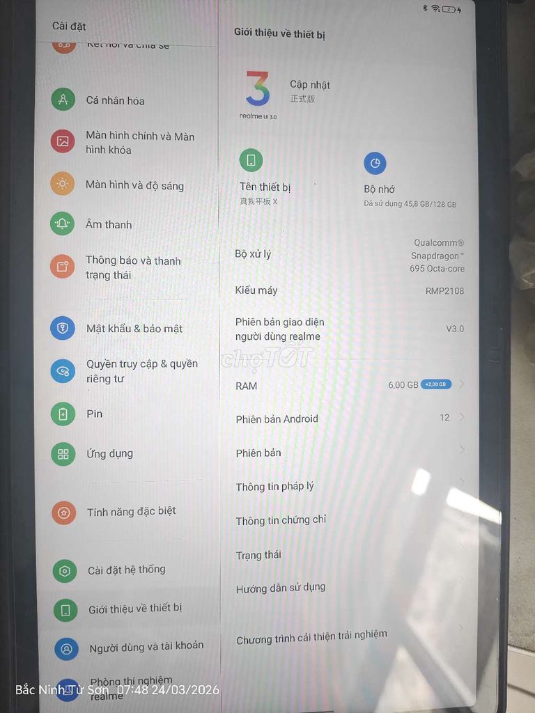 Realme Pad X 6GB/128GB Xanh. Mua bán Máy tính bảng tại Thị xã Từ Sơn Bắc Ninh được đăng bởi Thịnh hình 1